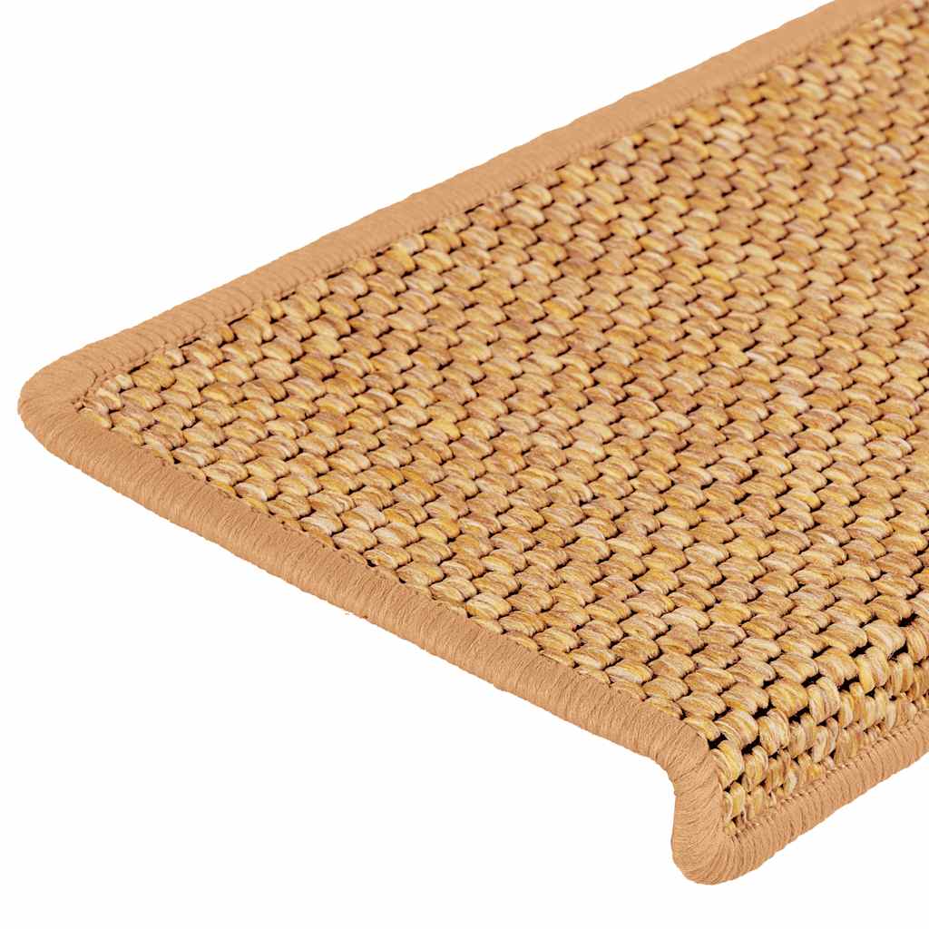 selvklæbende trappemåtter 30 stk. 65x21x4 cm sisal-look sisal