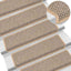 selvklæbende trappemåtter 30stk. 65x21x4cm sisal-look lys beige