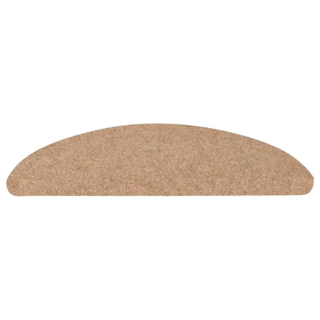 selvklæbende trappemåtter 20 stk. 56x17x3 cm beige