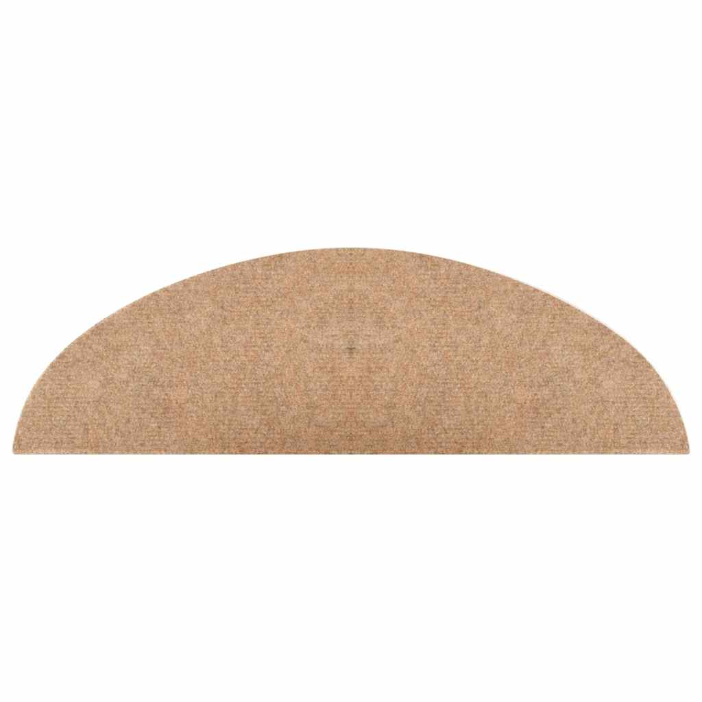 selvklæbende trappemåtter 20 stk. 56x17x3 cm beige