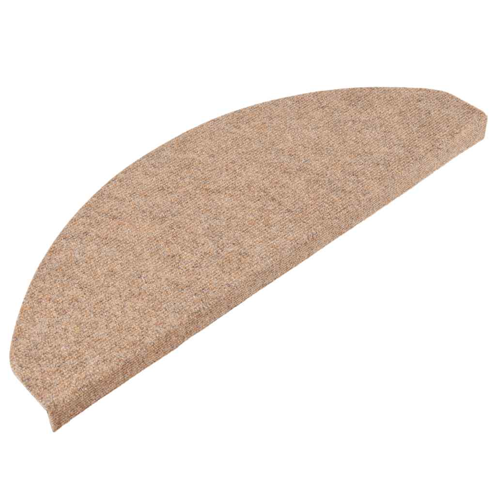 selvklæbende trappemåtter 20 stk. 65x22,5x3,5 cm beige