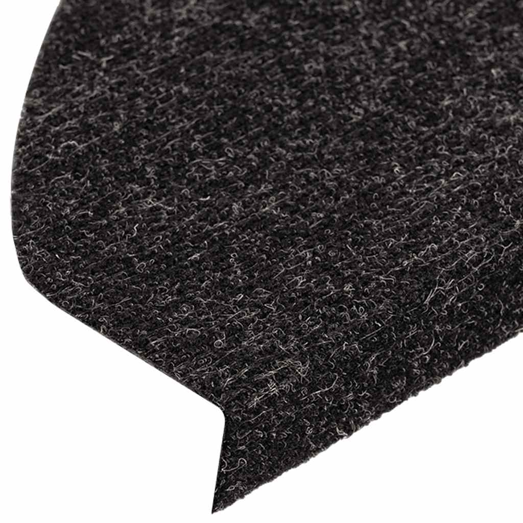 selvklæbende trappemåtter 30 stk. 65x22,5x3,5 cm antracitgrå
