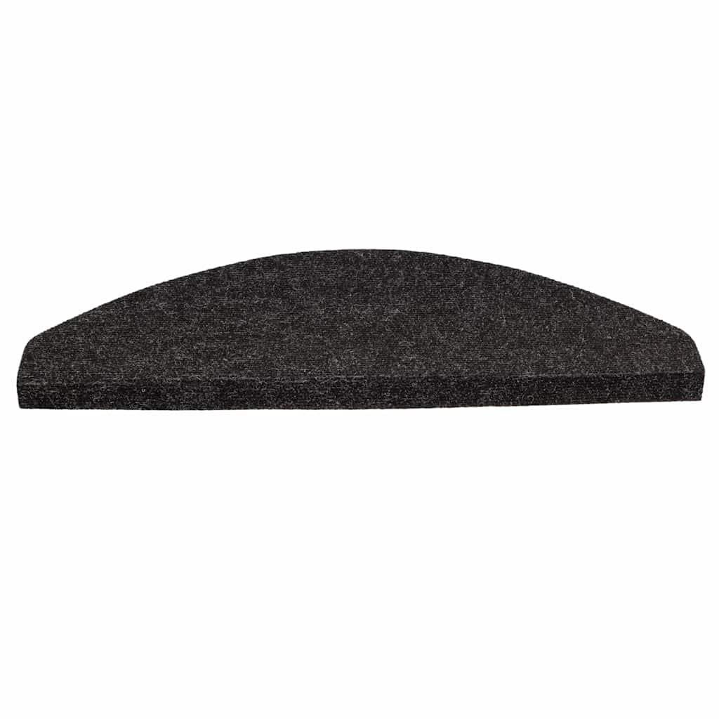 selvklæbende trappemåtter 20 stk. 56x17x3 cm sort