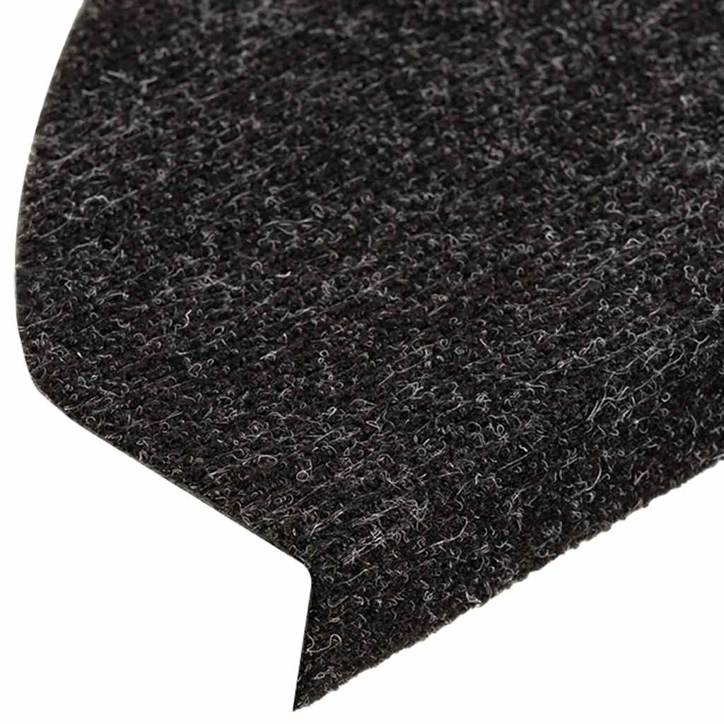 selvklæbende trappemåtter 30 stk. 56x17x3 cm sort