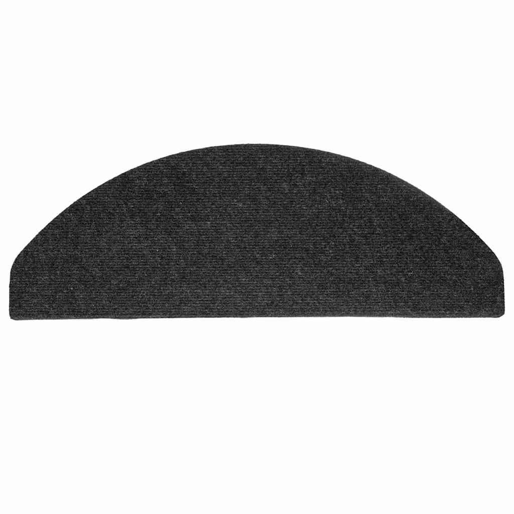 selvklæbende trappemåtter 20 stk. 65x22,5x3,5 cm sort