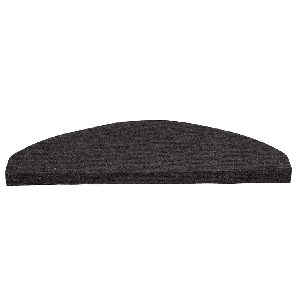 selvklæbende trappemåtter 30 stk. 65x22,5x3,5 cm sort