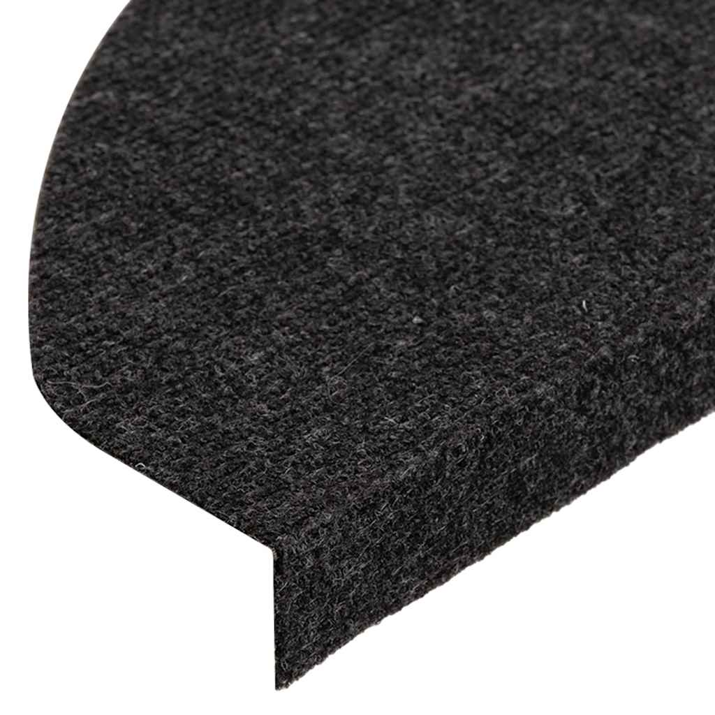 selvklæbende trappemåtter 30 stk. 65x22,5x3,5 cm sort