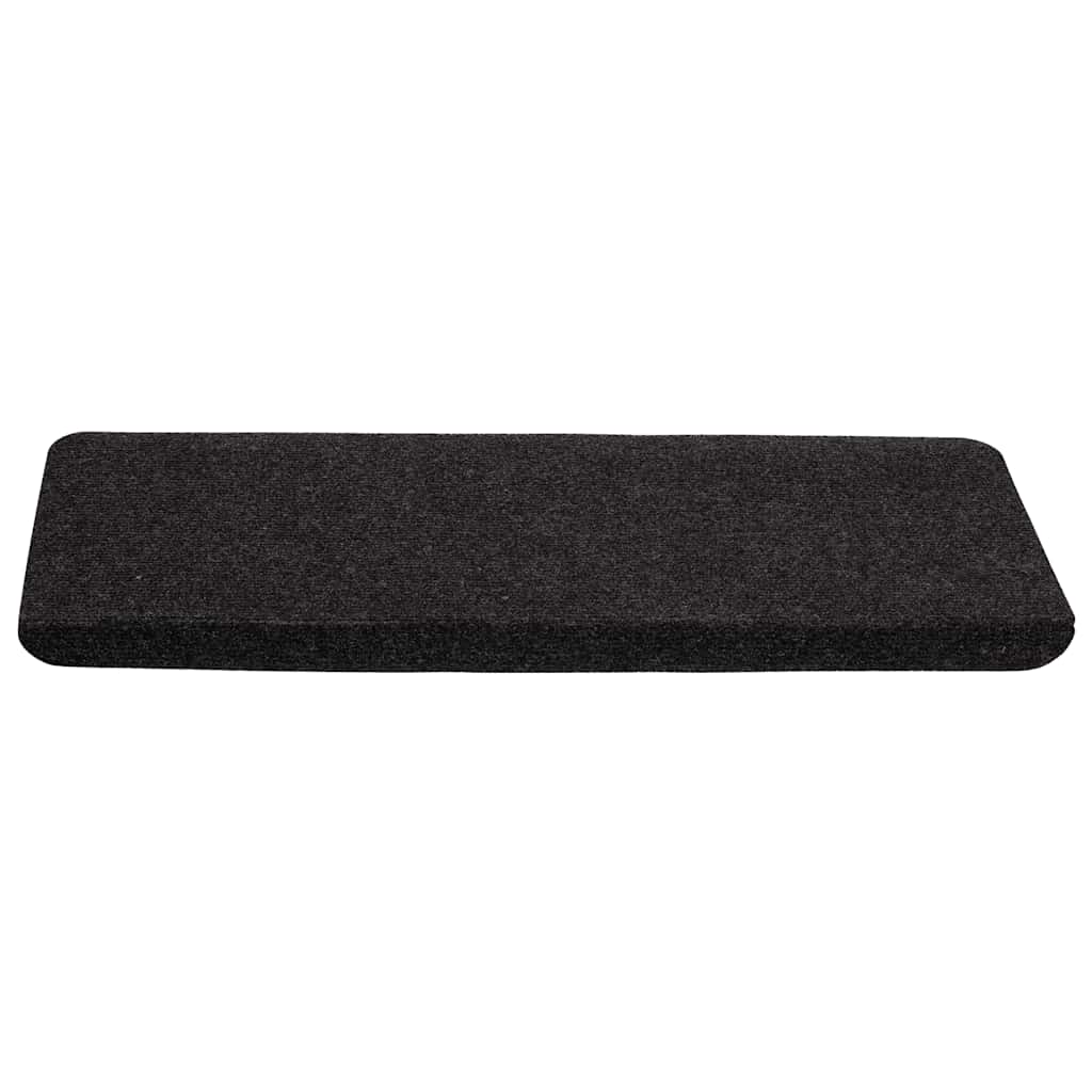 selvklæbende trappemåtter 30 stk. 65x24,5x3,5 cm sort