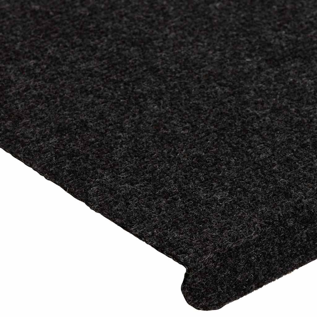 selvklæbende trappemåtter 30 stk. 65x24,5x3,5 cm sort