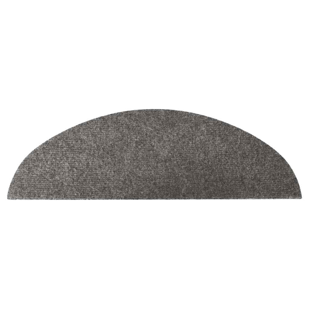 selvklæbende trappemåtter 20 stk. 56x17x3 cm grå