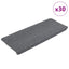 selvklæbende trappemåtter 30 stk. 65x24,5x3,5 cm grå