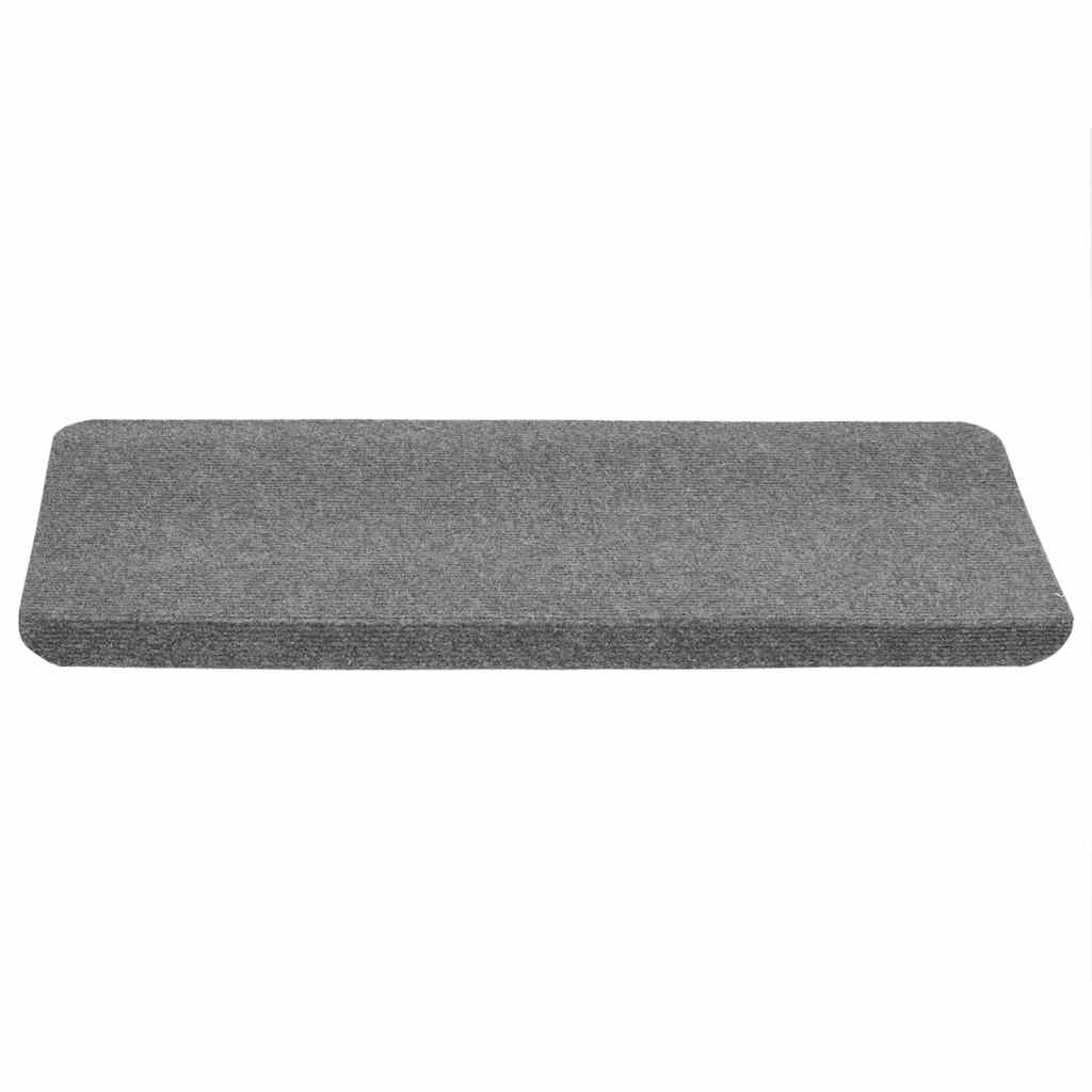 selvklæbende trappemåtter 30 stk. 65x24,5x3,5 cm grå