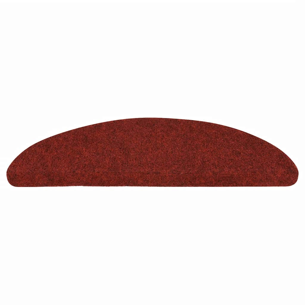 selvklæbende trappemåtter 30 stk. 56x17x3 cm rød
