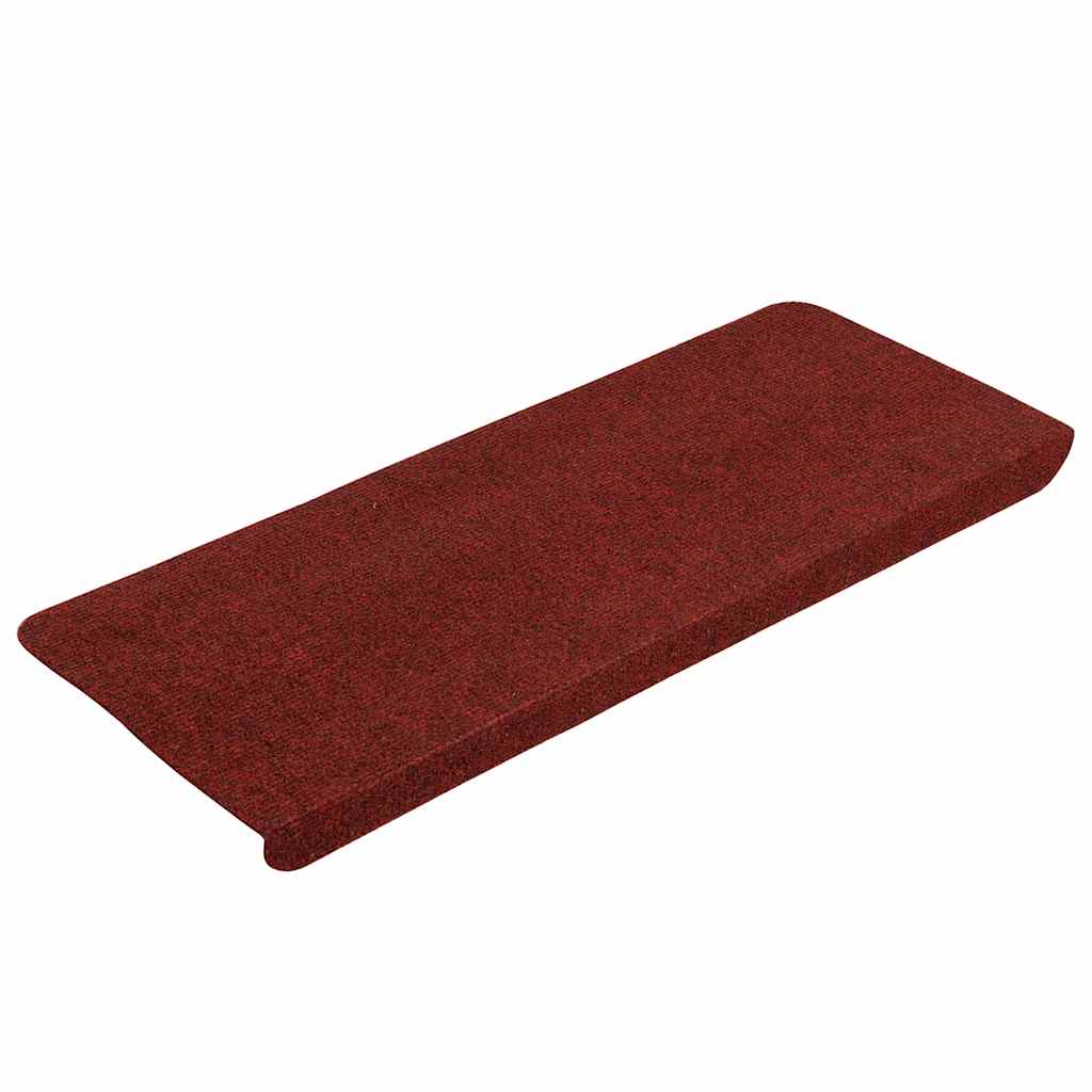 selvklæbende trappemåtter 30 stk. 65x22,5x3,5 cm rød