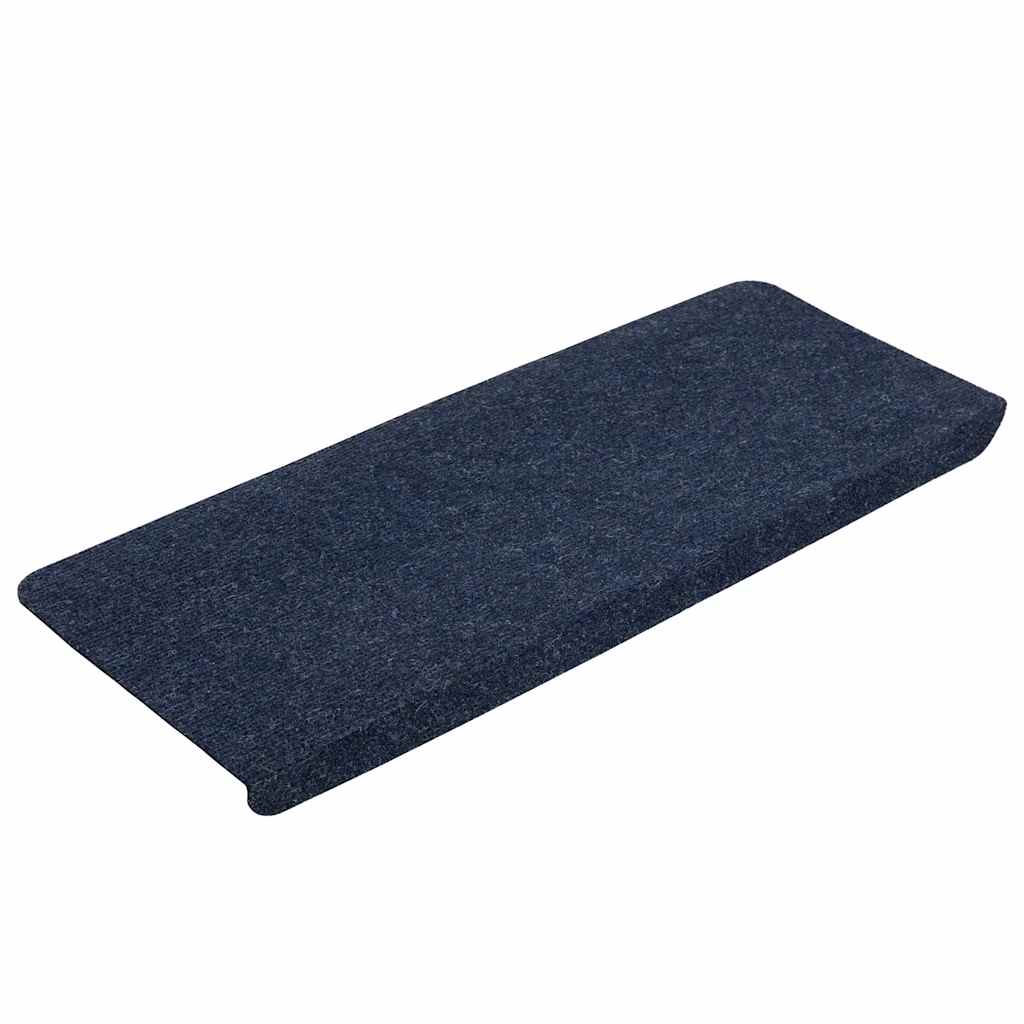 selvklæbende trappemåtter 30 stk. 65x24,5x3,5 cm blå
