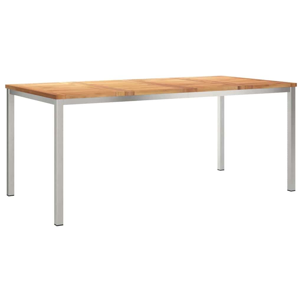 Have Spisebordssæt 7 pcs Massiv teaktræ og rustfrit stål