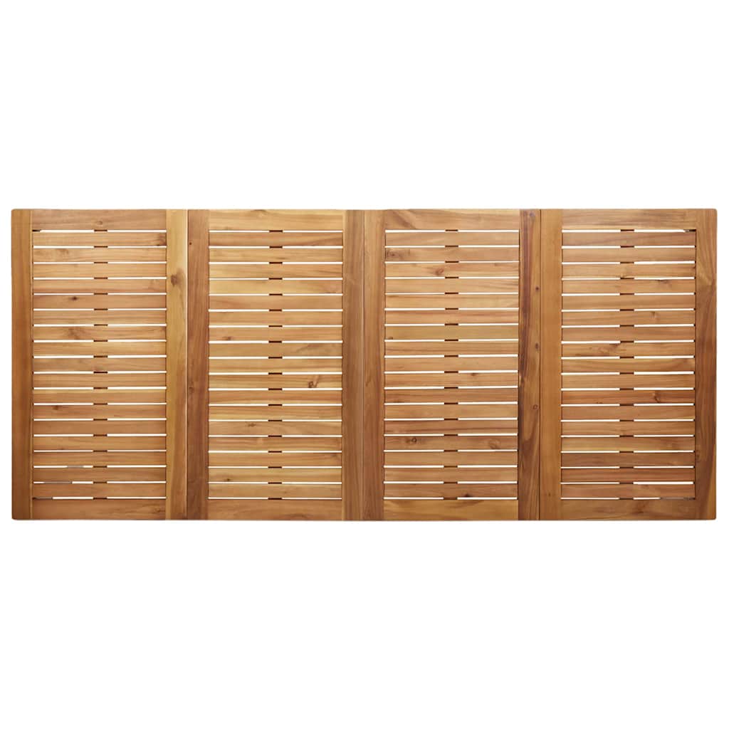 Have Spisebordssæt 9 pcs Massiv teaktræ og rustfrit stål