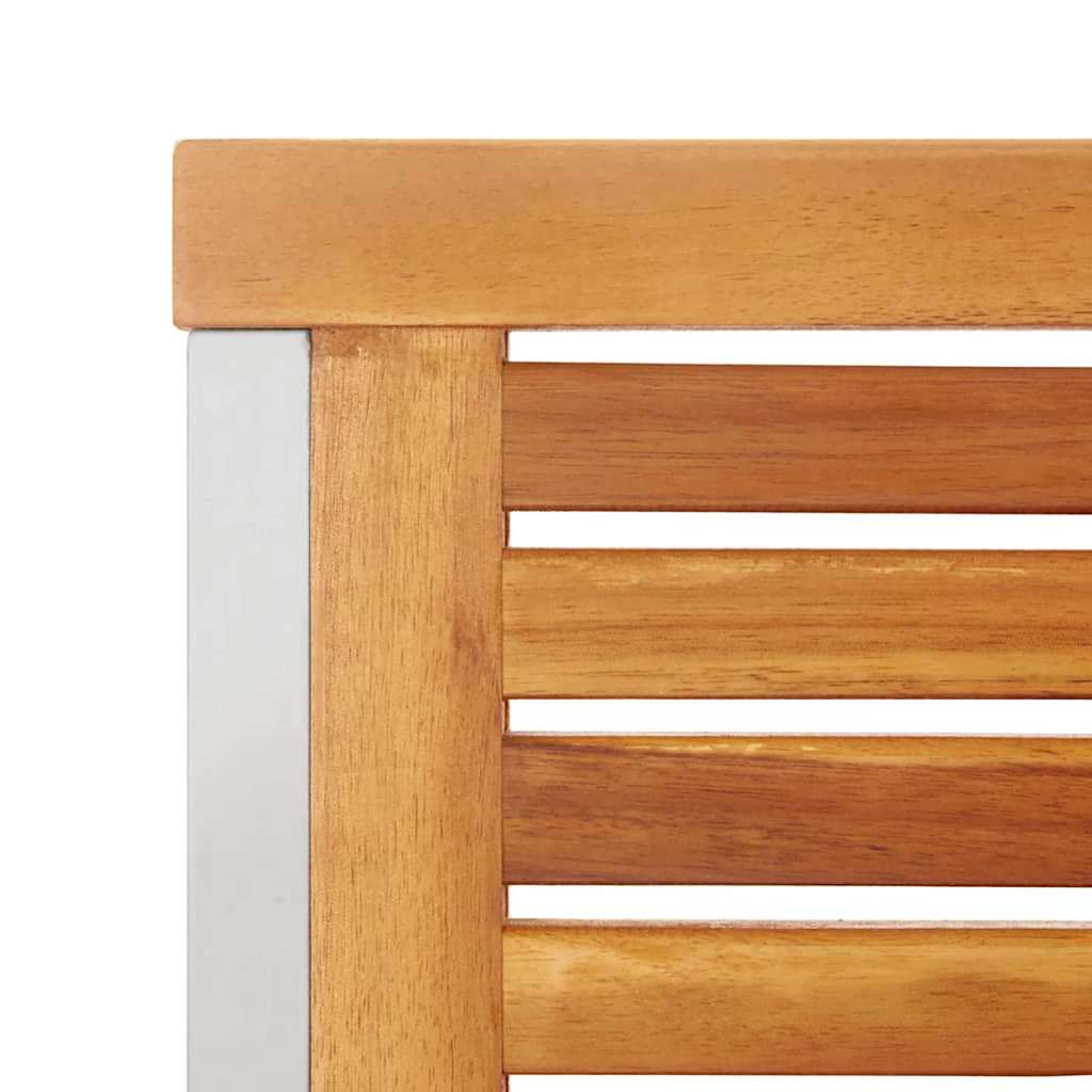 Solstol 3 pcs Brun Massiv akacietræ og rustfrit stål