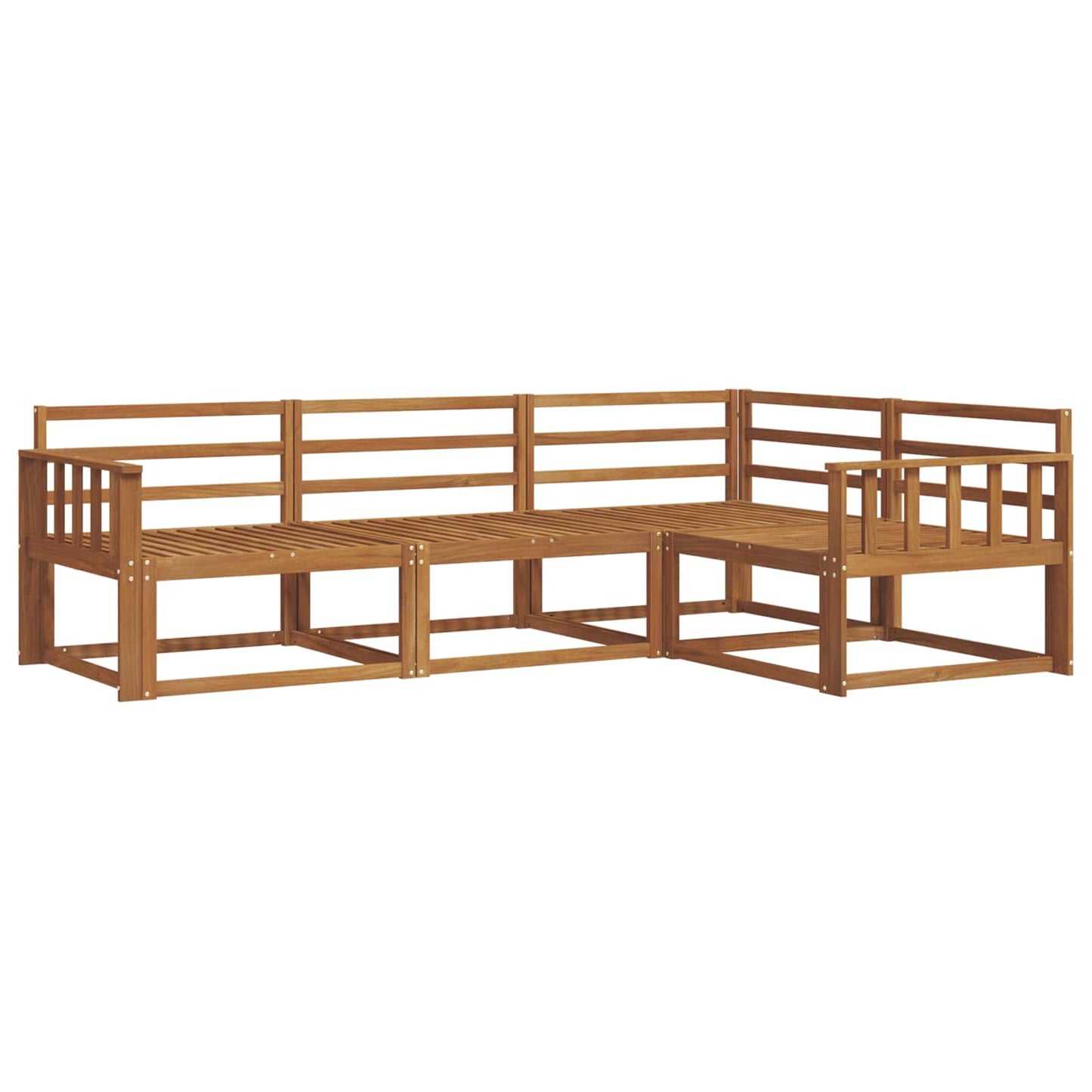 Udendørs sofagruppe 4 pcs Naturfarvet Massivt Akacietræ
