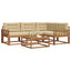 Udendørs sofagruppe med pude 5 pcs Naturlig og Beige