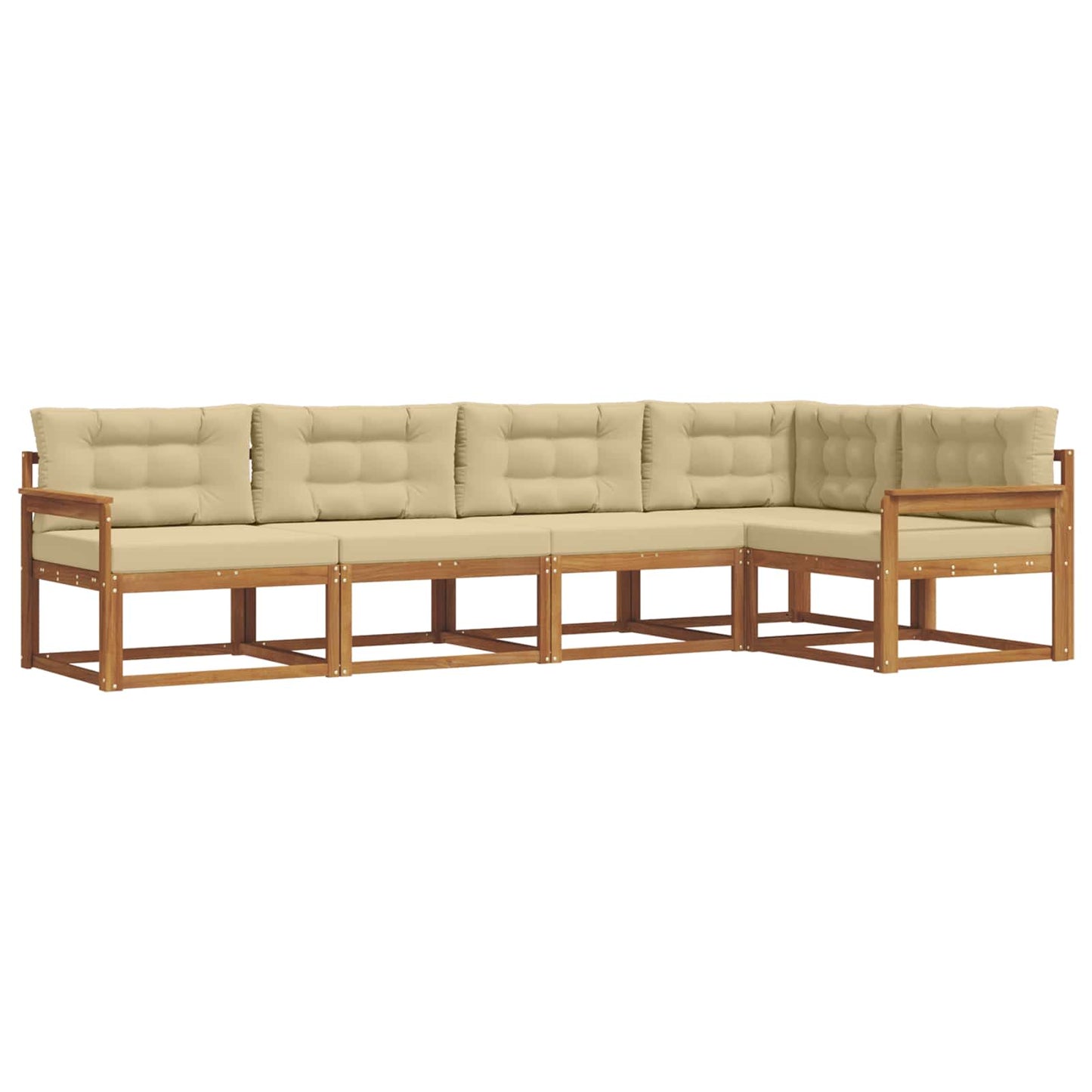 Udendørs sofagruppe 5 stk. Naturlig og Beige