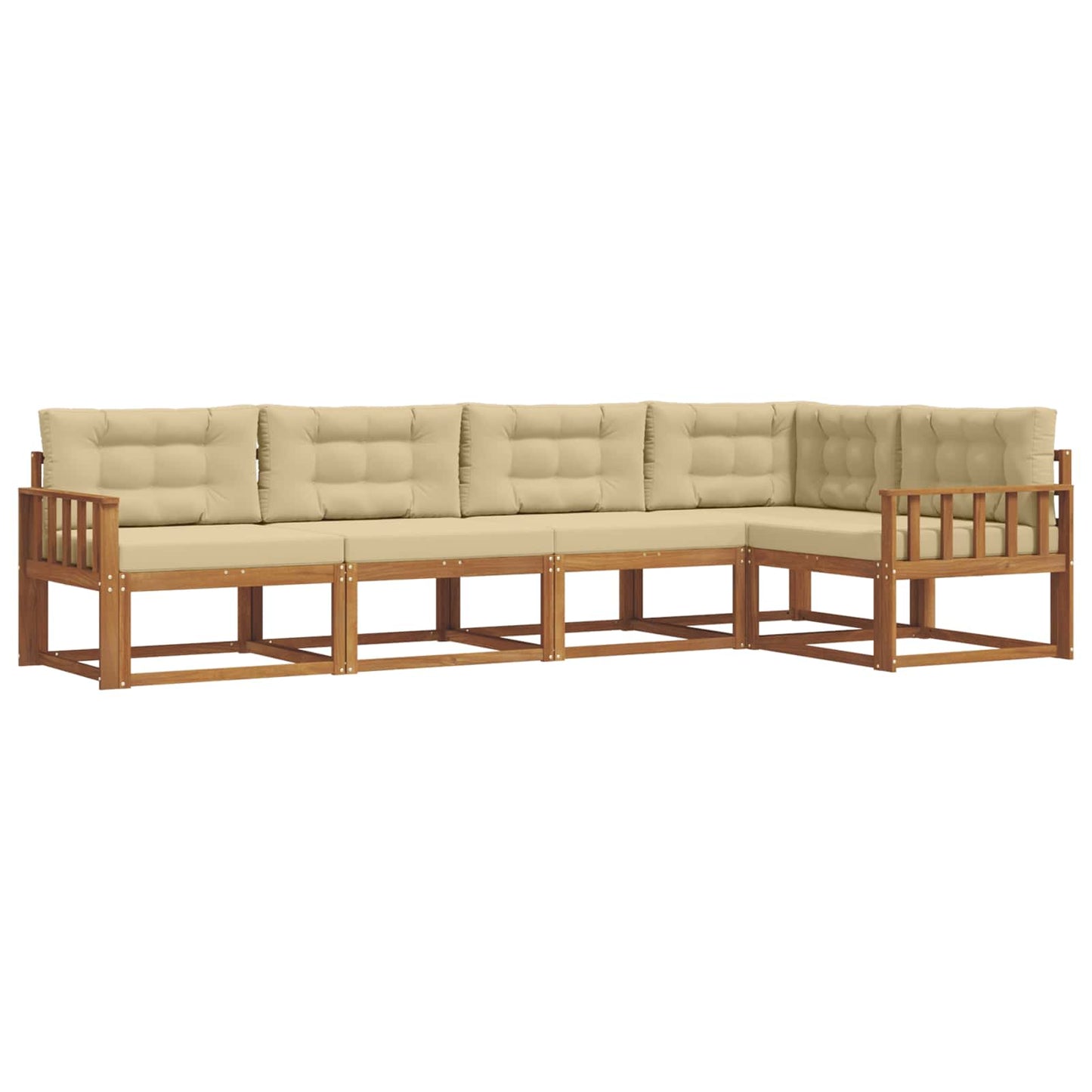 Udendørs sofagruppe 5 stk. Naturlig og Beige