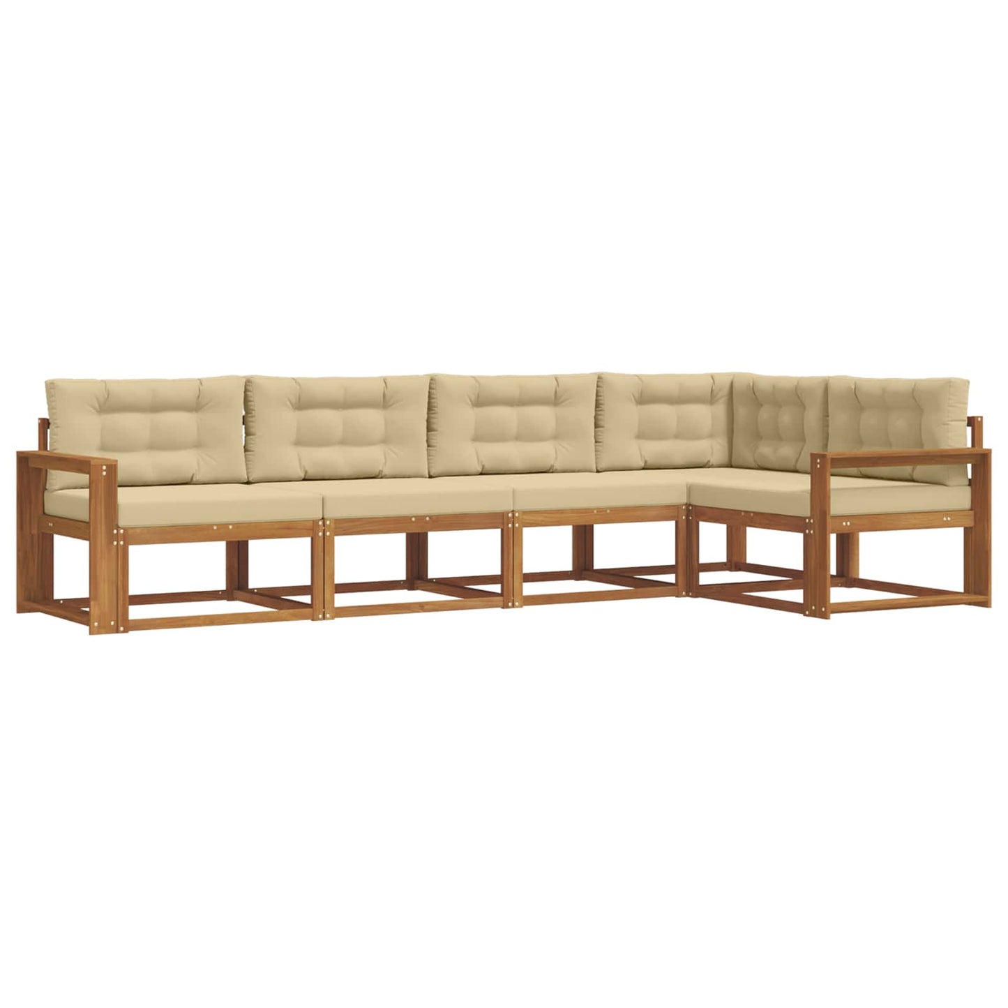 Udendørs sofagruppe 5 stk. Naturlig og Beige