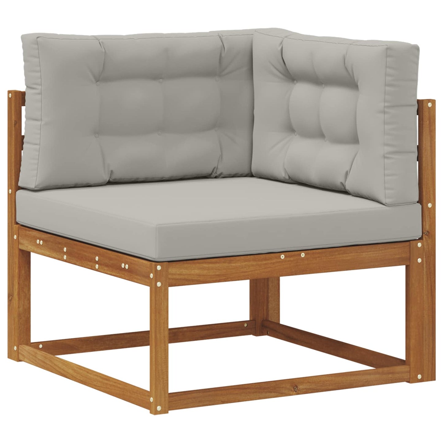 Udendørs sofagruppe 5 stk. Naturfarvet og lysegrå