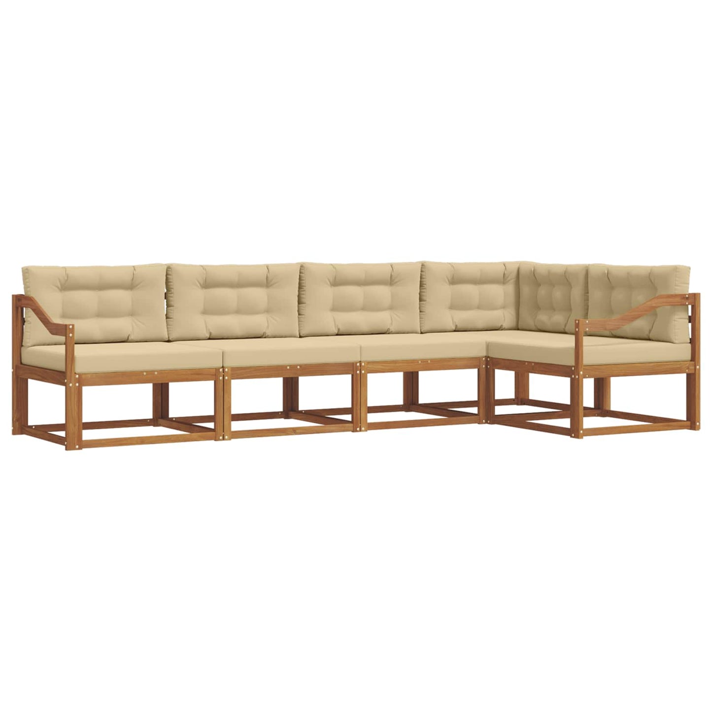 Udendørs sofagruppe 5 stk. Naturlig og Beige