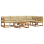 Udendørs sofagruppe med pude 6 pcs Naturlig og Beige