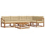 Udendørs sofagruppe med pude 6 pcs Naturlig og Beige