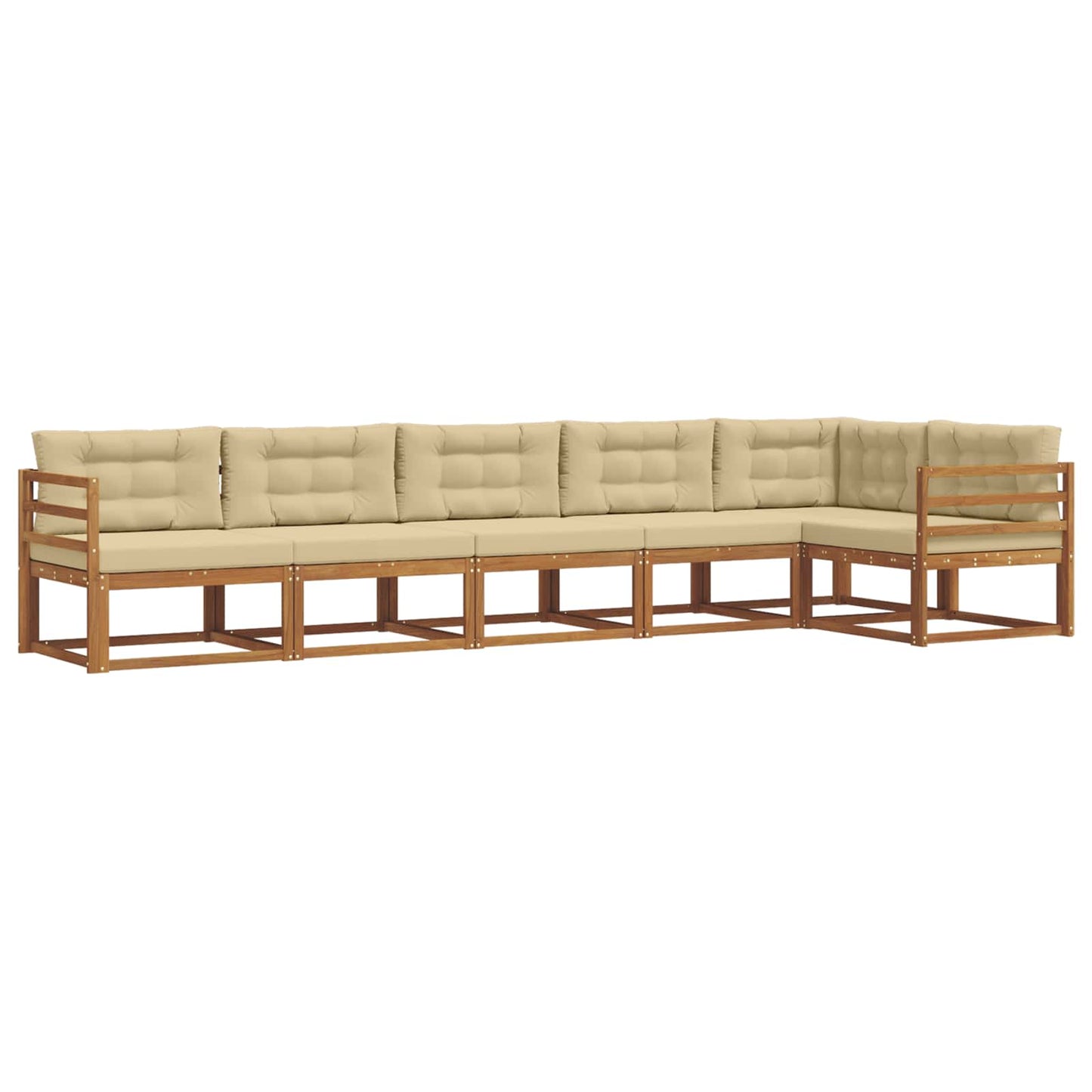 Udendørs sofagruppe 6 stk. Naturlig og Beige