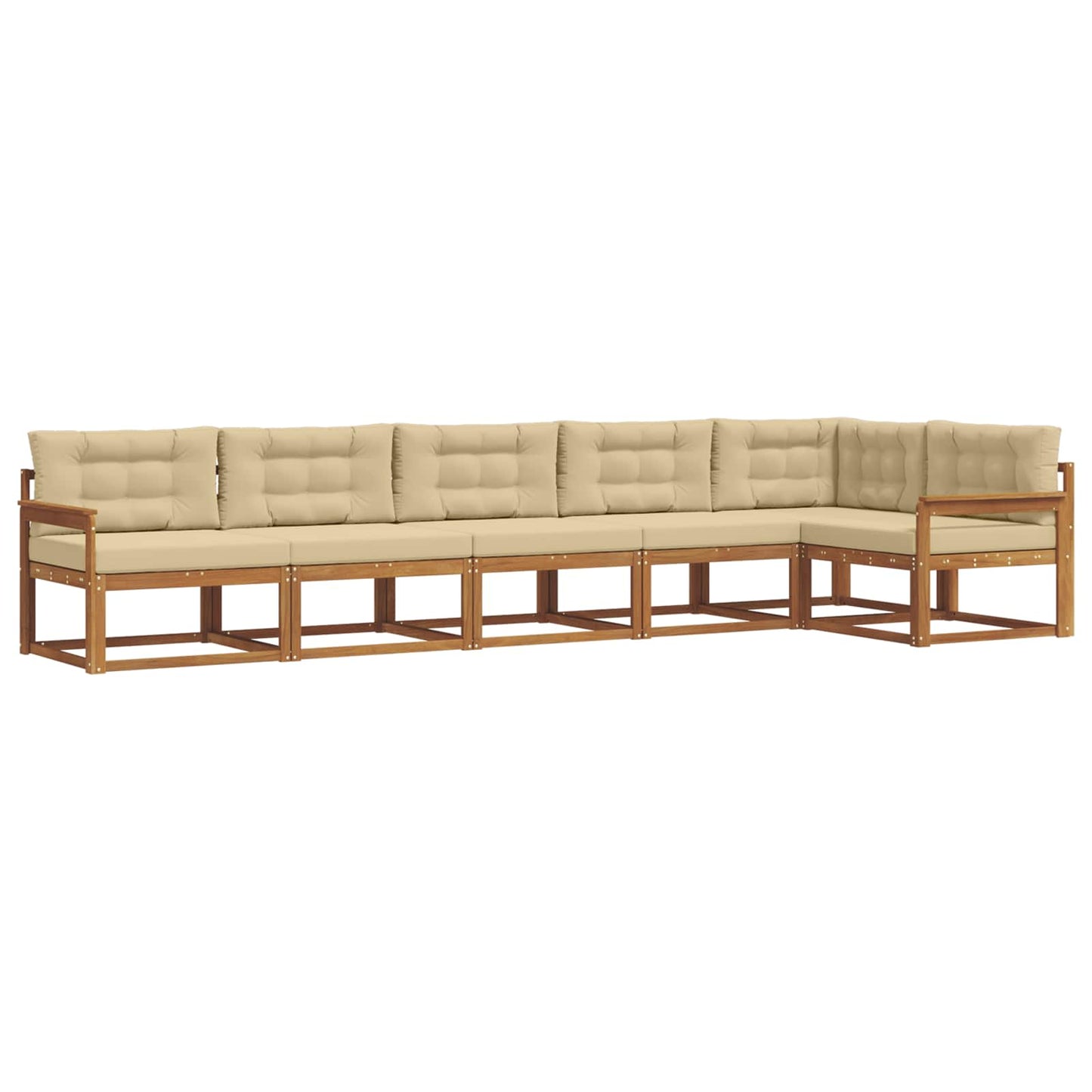 Udendørs sofagruppe 6 stk. Naturlig og Beige
