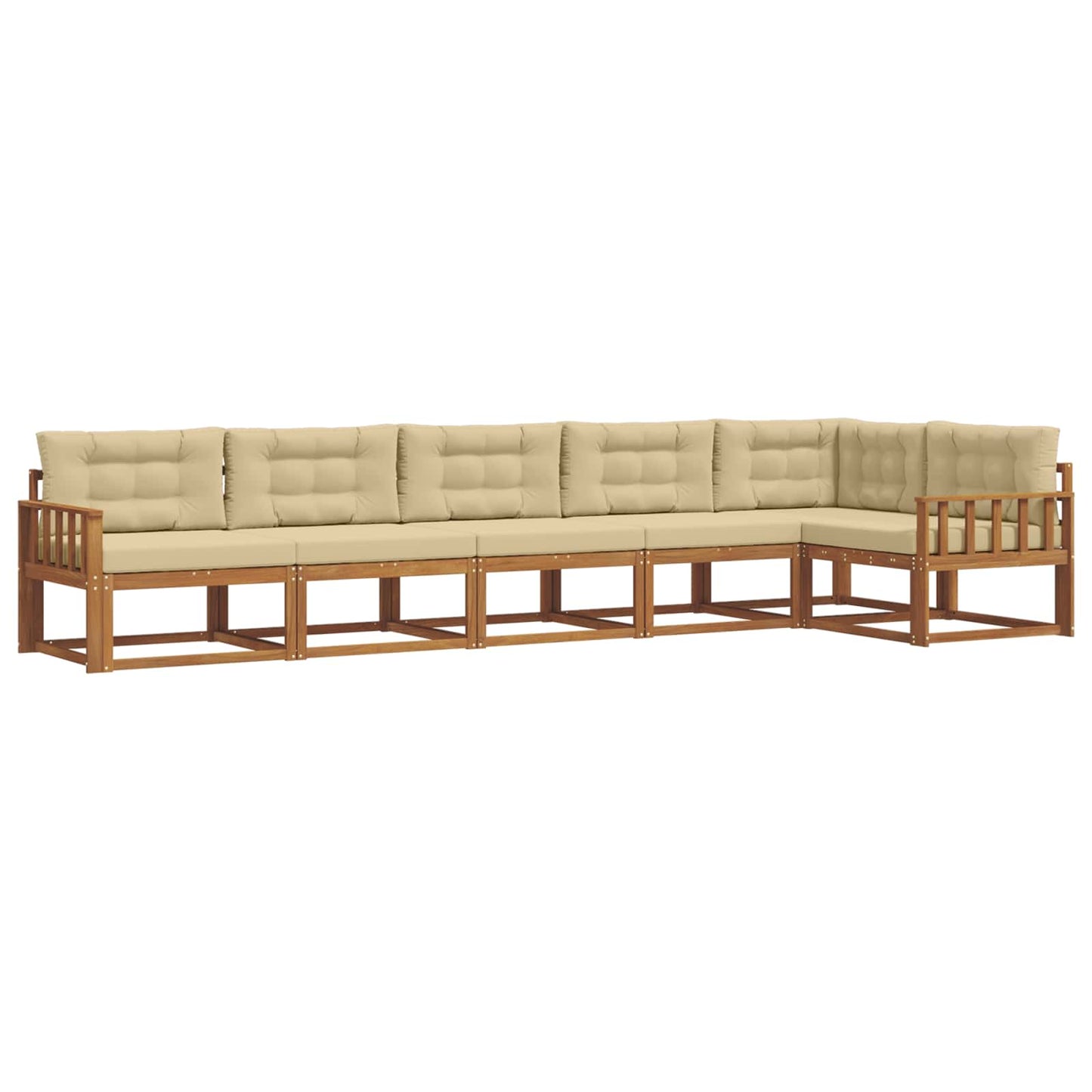 Udendørs sofagruppe 6 stk. Naturlig og Beige