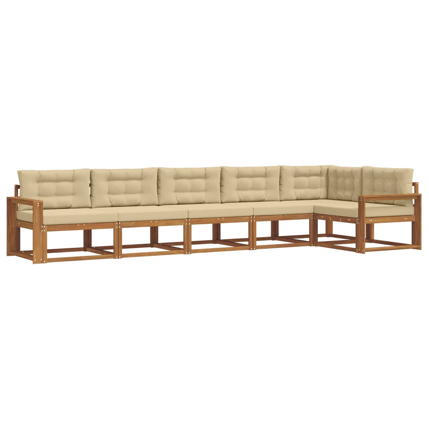 Udendørs sofagruppe 6 stk. Naturlig og Beige