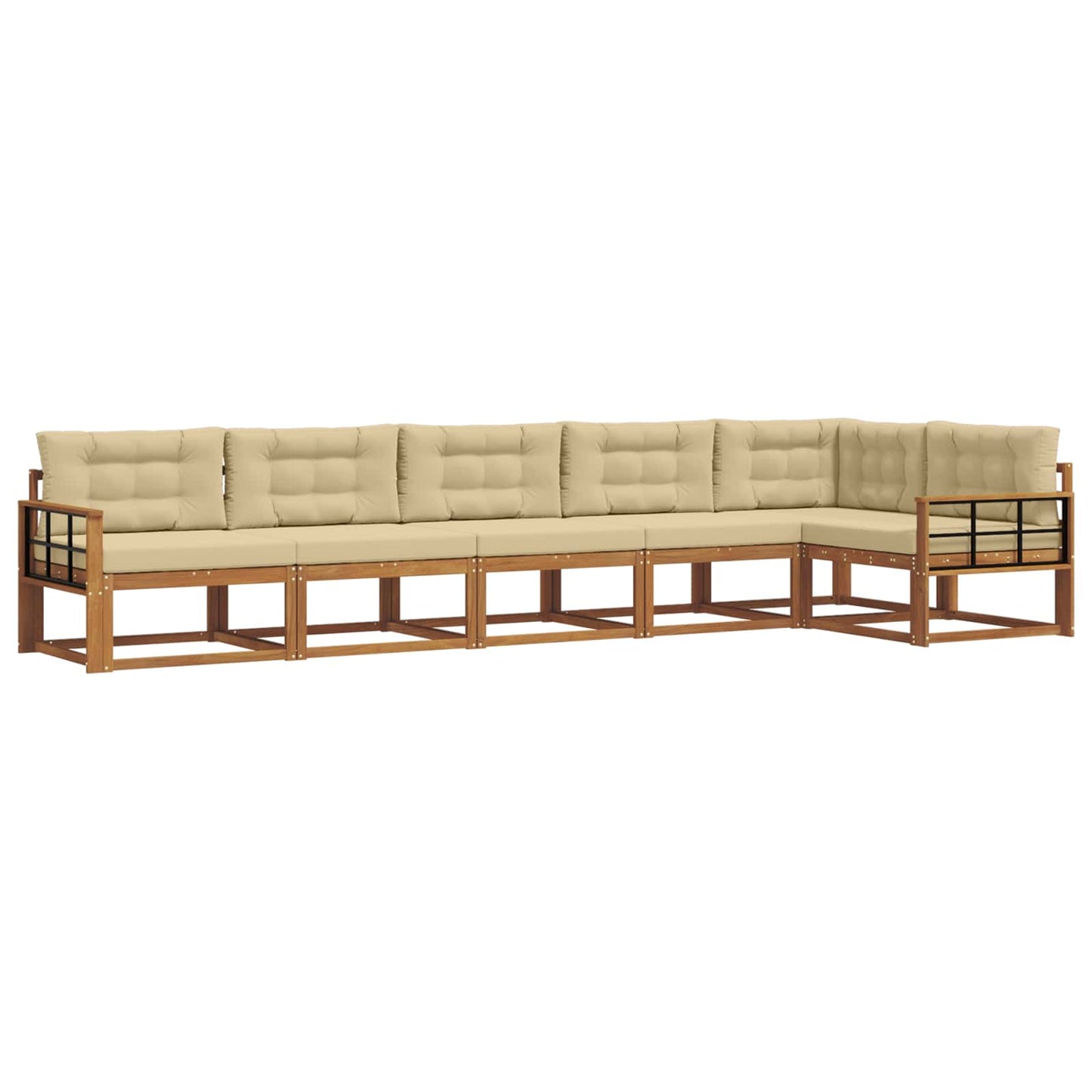 Udendørs sofagruppe 6 stk. Naturlig og Beige