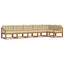 Udendørs sofagruppe med pude 6 pcs Naturlig og Beige