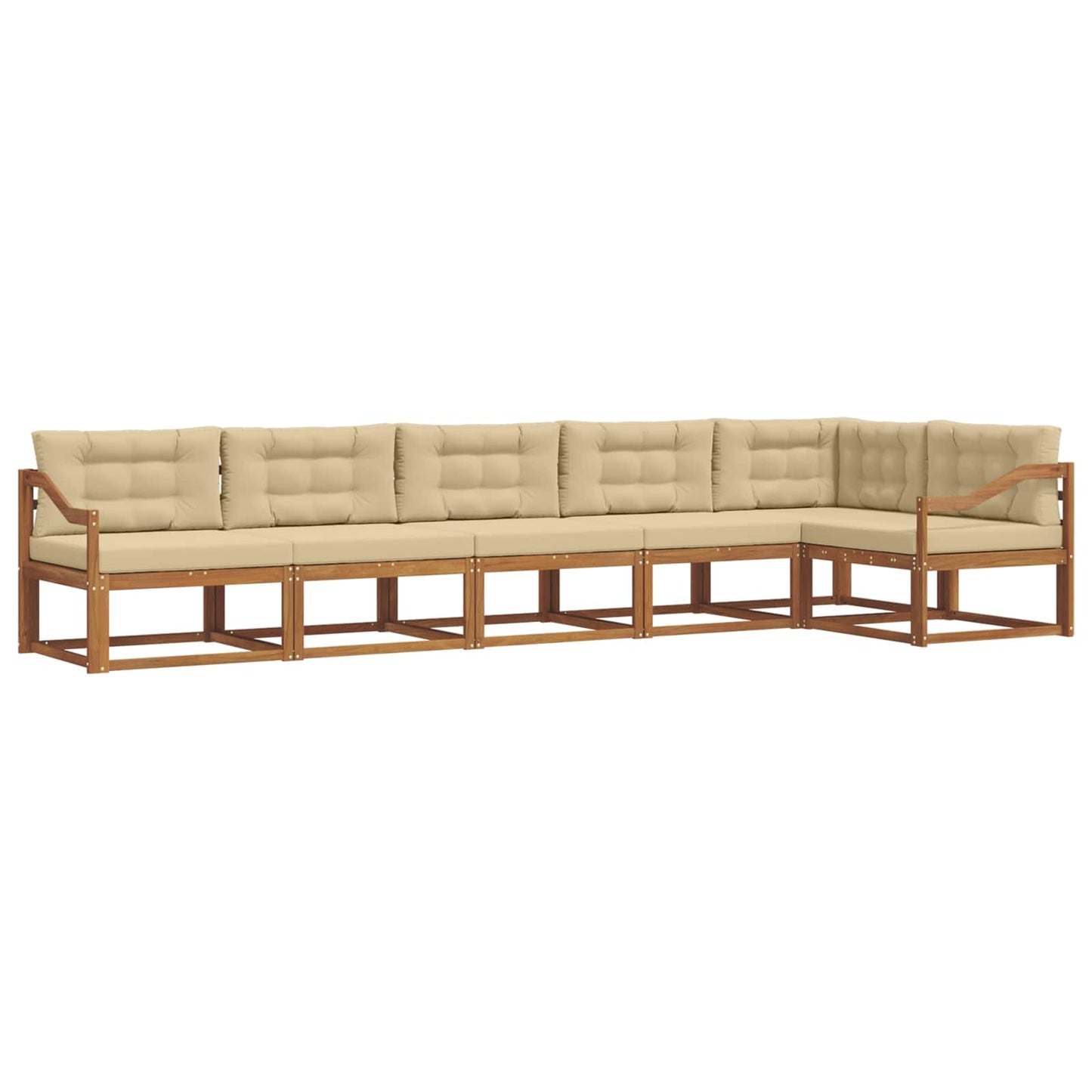 Udendørs sofagruppe 6 stk. Naturlig og Beige