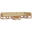 Udendørs sofagruppe med pude 7 pcs Naturlig og Beige