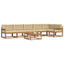 Udendørs sofagruppe med pude 7 pcs Naturlig og Beige