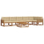 Udendørs sofagruppe med pude 7 pcs Naturlig og Beige