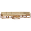 Udendørs sofagruppe med pude 7 pcs Naturlig og Beige