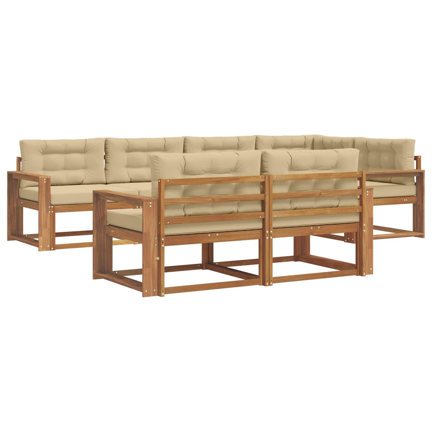Udendørs sofagruppe 8 stk. Naturlig og Beige
