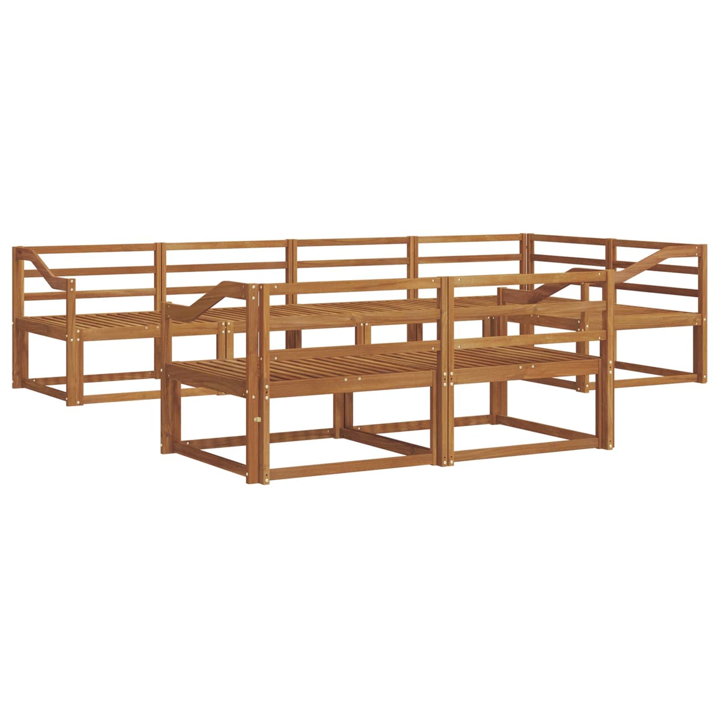 Udendørs sofagruppe 7 pcs Naturfarvet Massivt Akacietræ