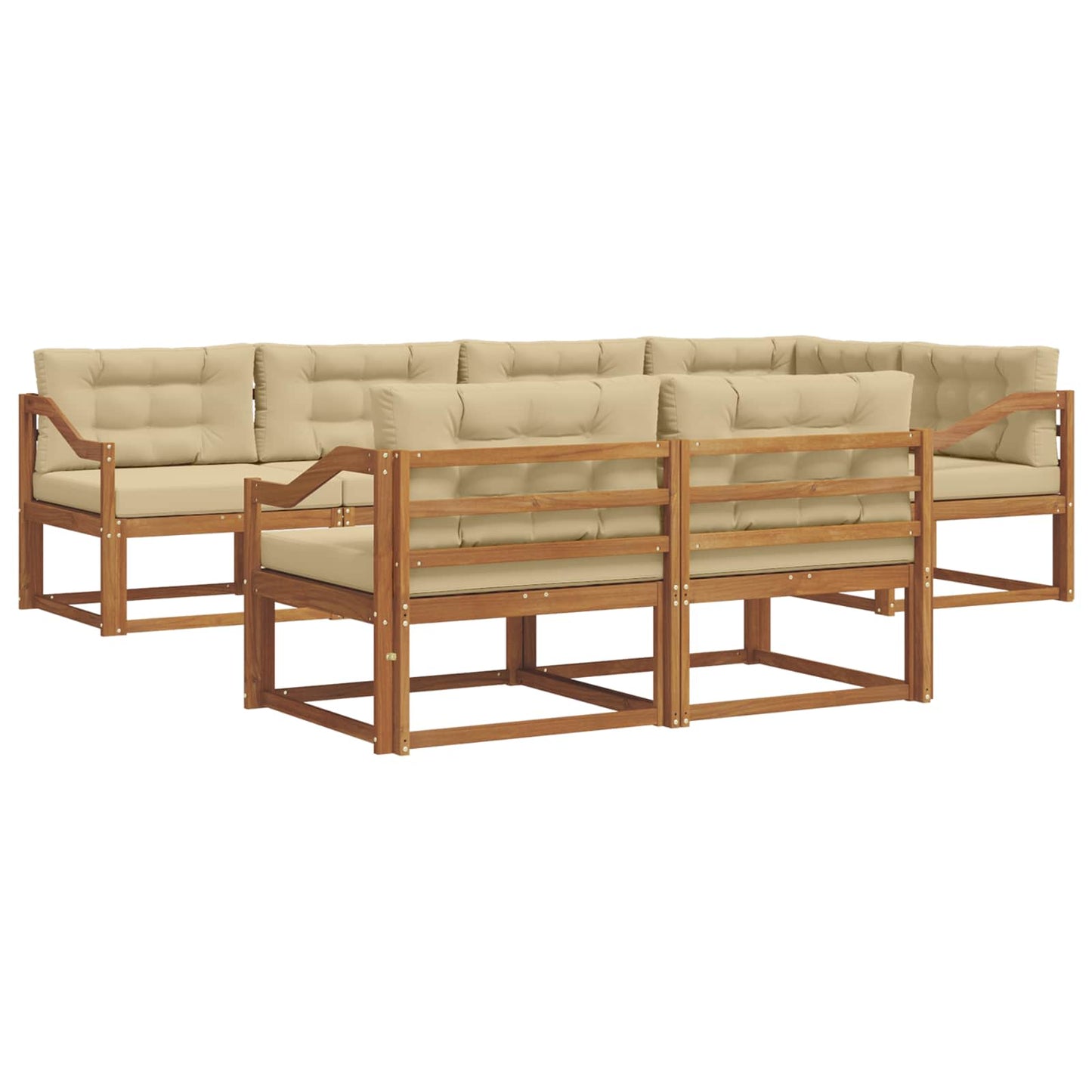 Udendørs sofagruppe 8 stk. Naturlig og Beige