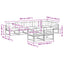 Udendørs sofagruppe 8 stk. Naturfarvet og lysegrå
