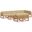 Udendørs sofagruppe med pude 9 pcs Naturlig og Beige