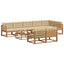 Udendørs sofagruppe med pude 9 pcs Naturlig og Beige