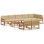 Udendørs sofagruppe med pude 9 pcs Naturlig og Beige