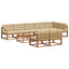 Udendørs sofagruppe med pude 9 pcs Naturlig og Beige